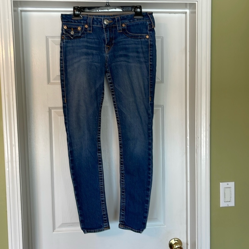 True Religion Hi-rise Legging blue jeans size 27